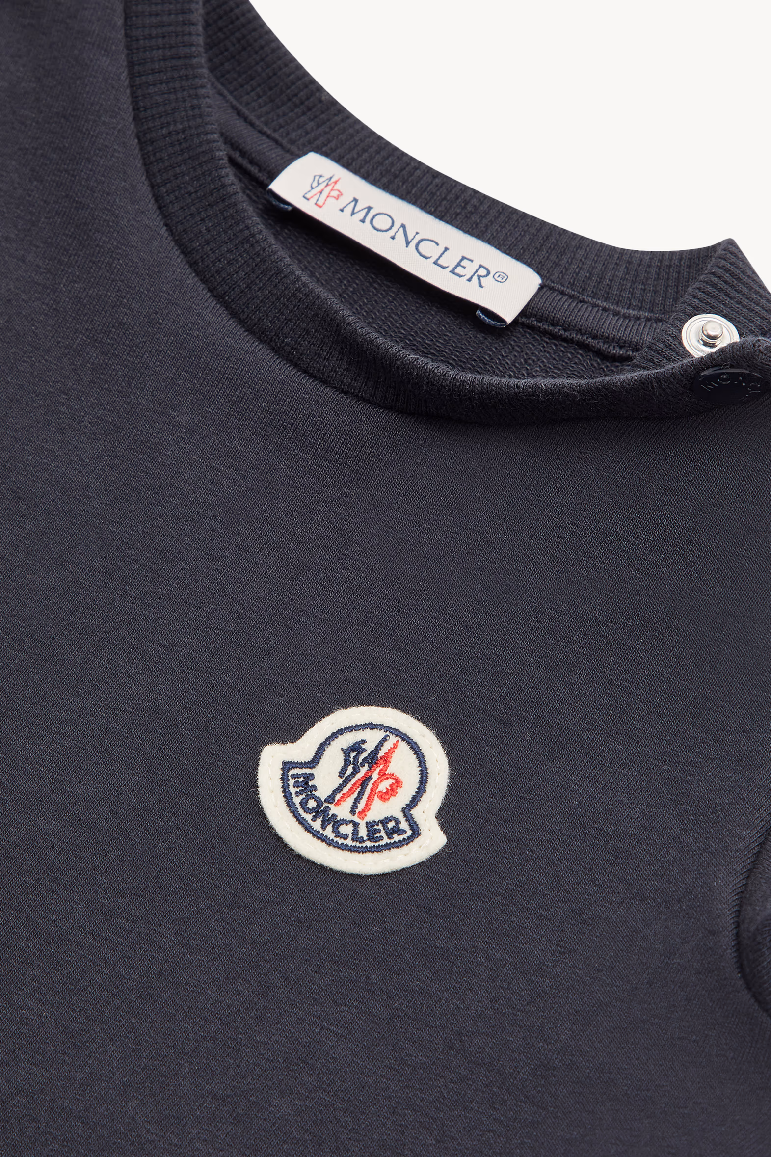 Tricolor-Trimmed Cotton Sweatsuit Set Boy Navy Blue Moncler 3